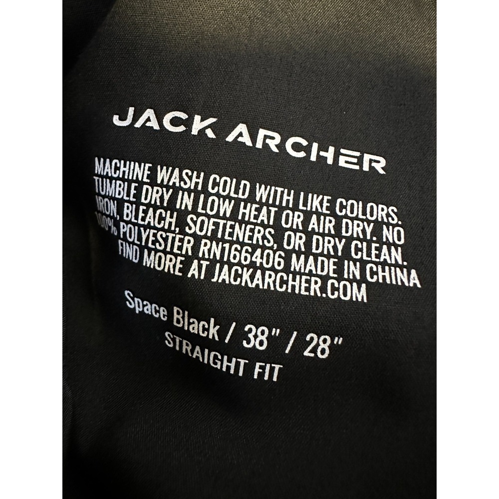Jack Archer Jetsetter Tech Pant Straight Fit 38 x 28 Space Black Performance - Picture 8 of 10